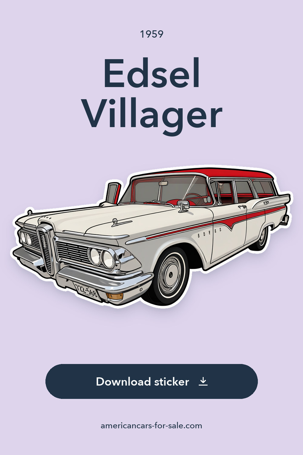 1959 Edsel Villager sticker preview