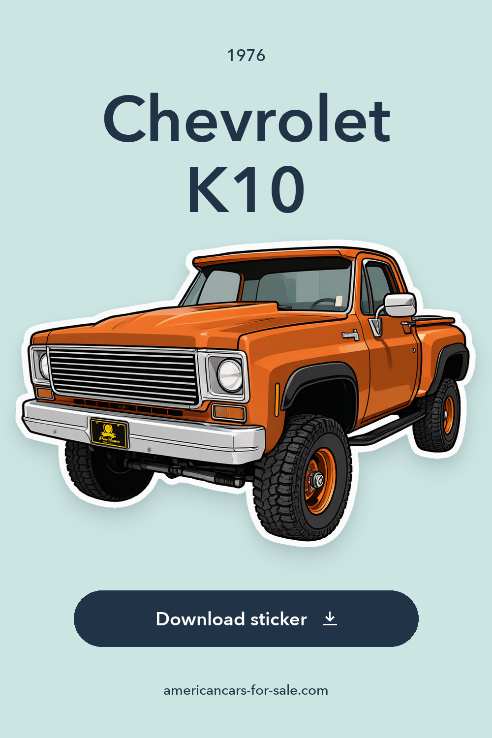 1976 Chevrolet K10 sticker preview