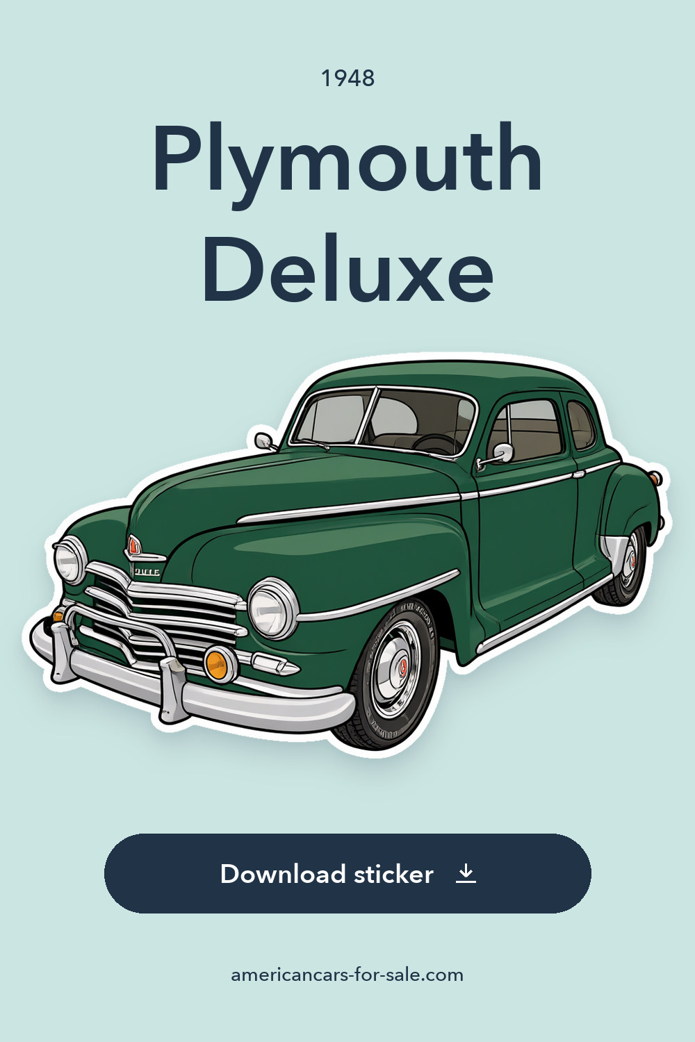 1948 Plymouth Deluxe sticker preview