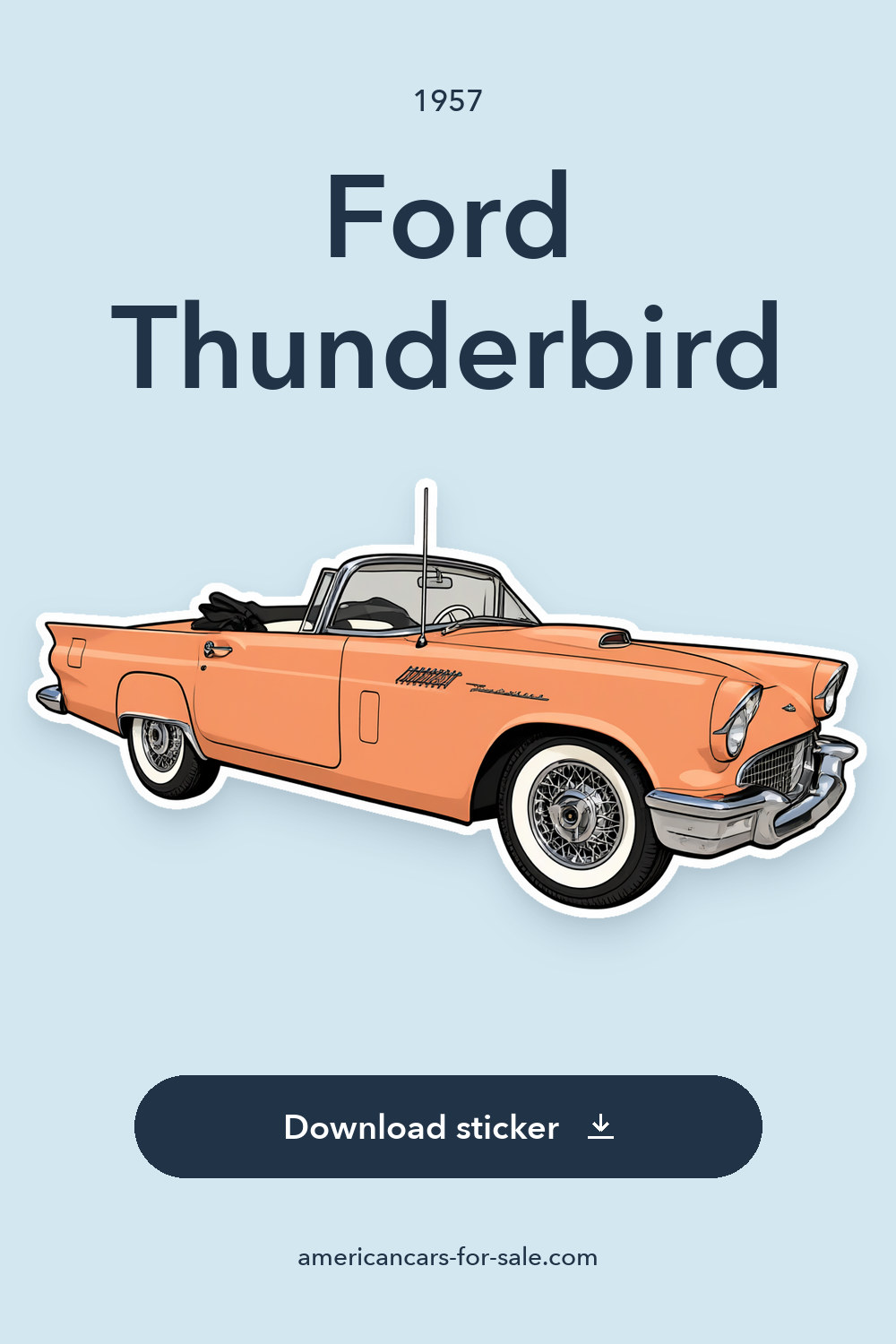 1957 Ford Thunderbird sticker preview
