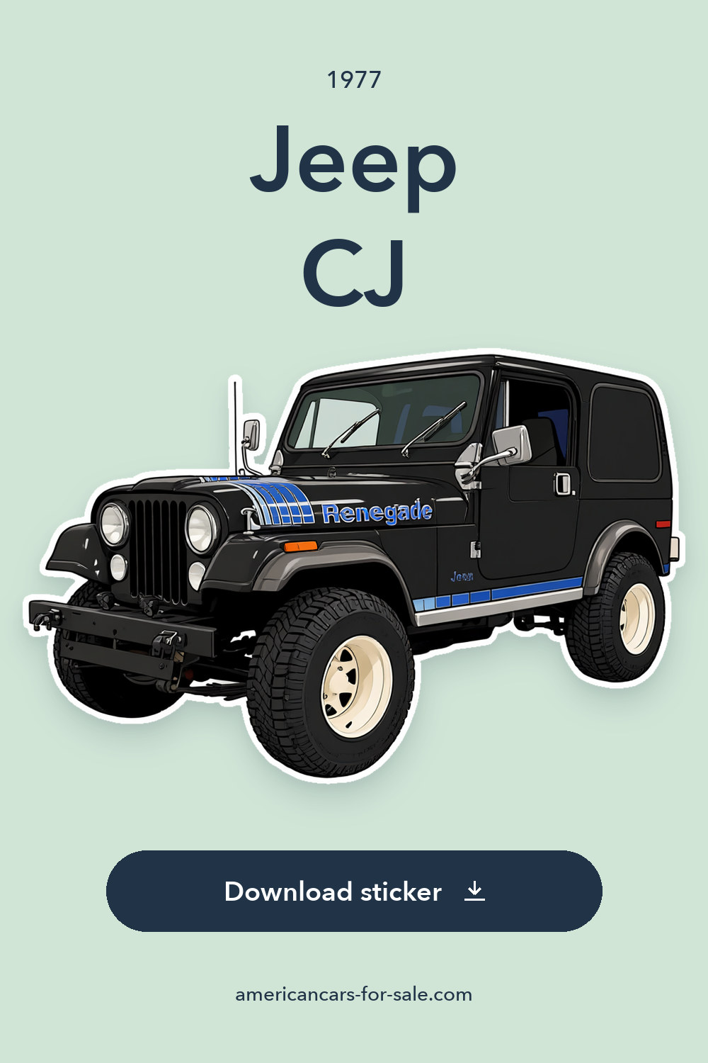 1977 Jeep CJ sticker preview