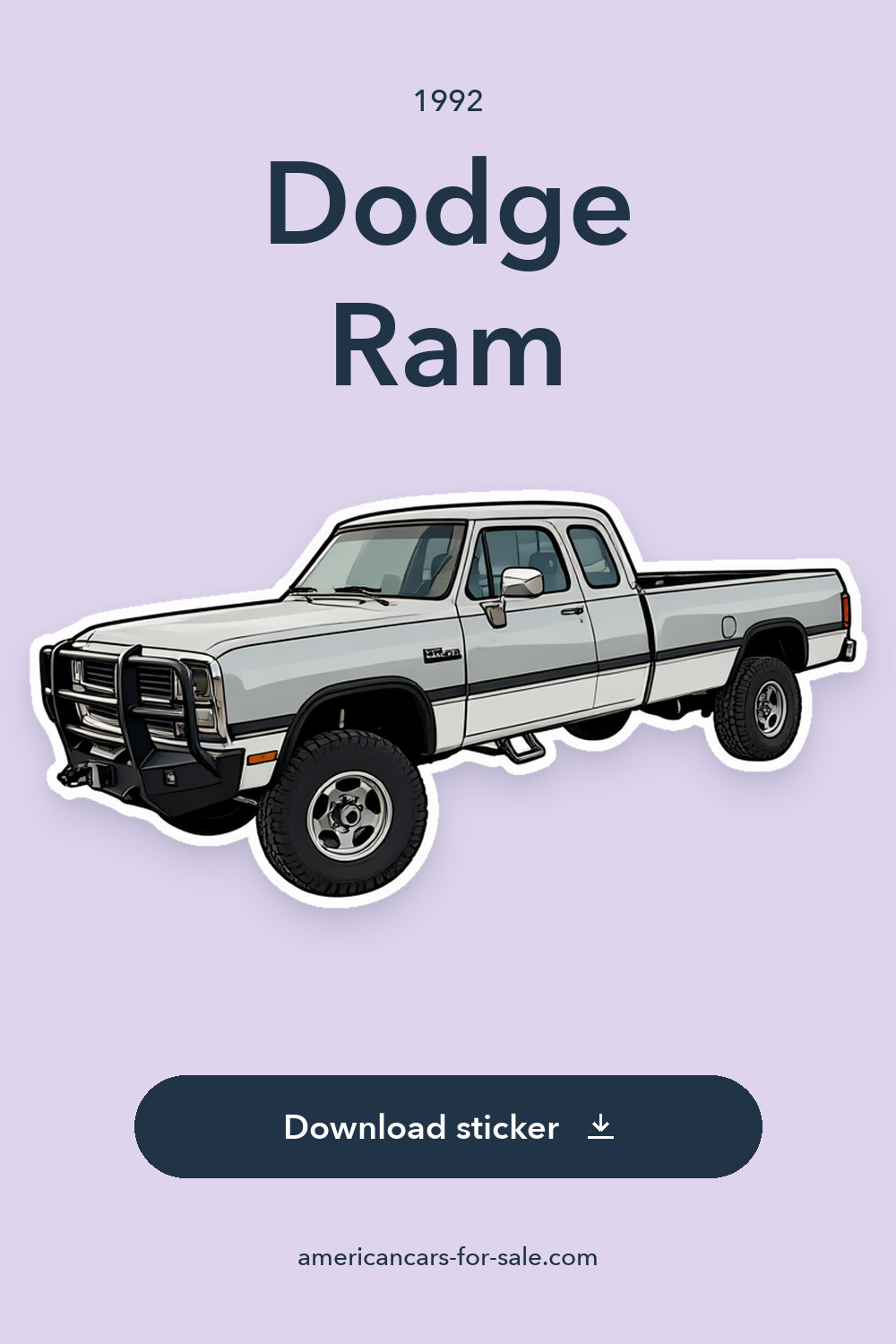 1992 Dodge Ram sticker preview