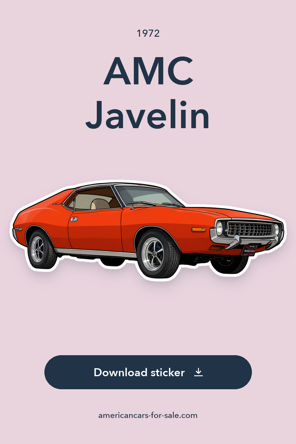 1972 AMC Javelin sticker preview