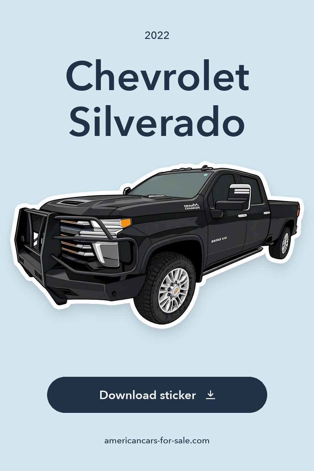 2022 Chevrolet Silverado sticker preview