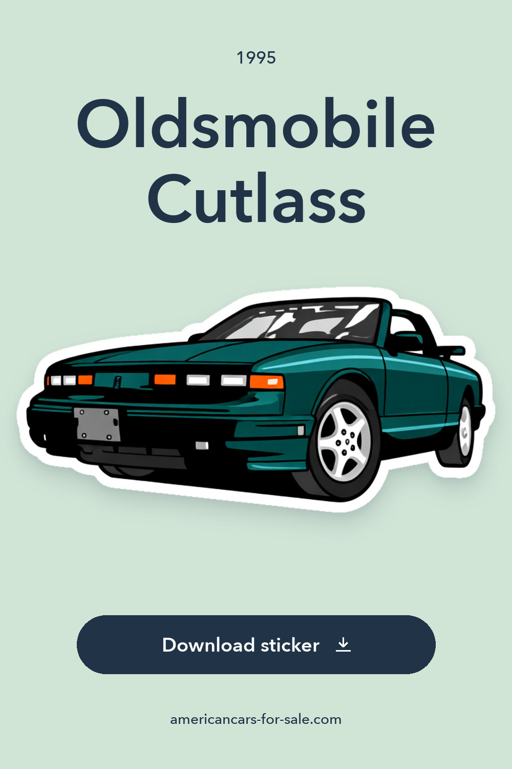 1995 Oldsmobile Cutlass sticker preview