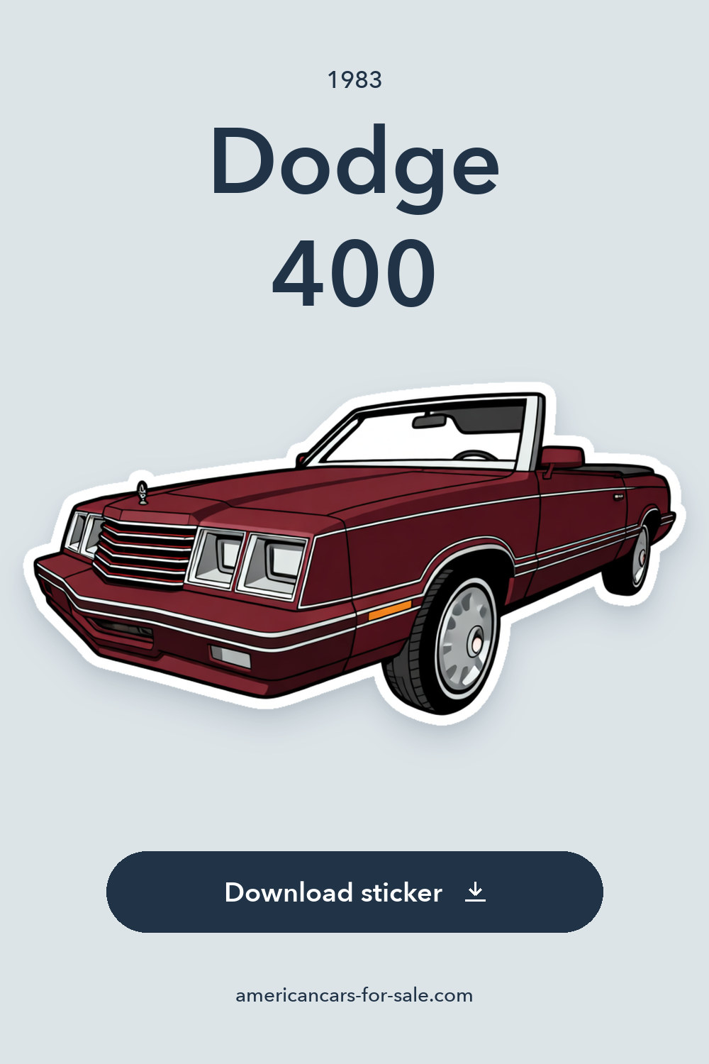 1983 Dodge 400 sticker preview
