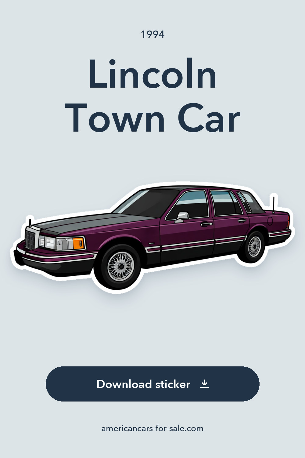 1994 Lincoln Town Car sticker preview