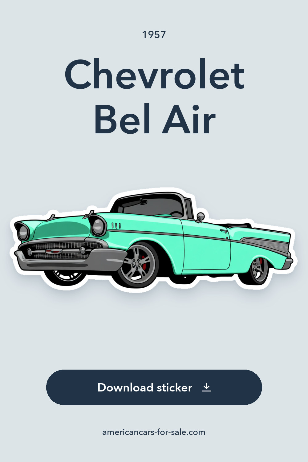 1957 Chevrolet Bel Air sticker preview