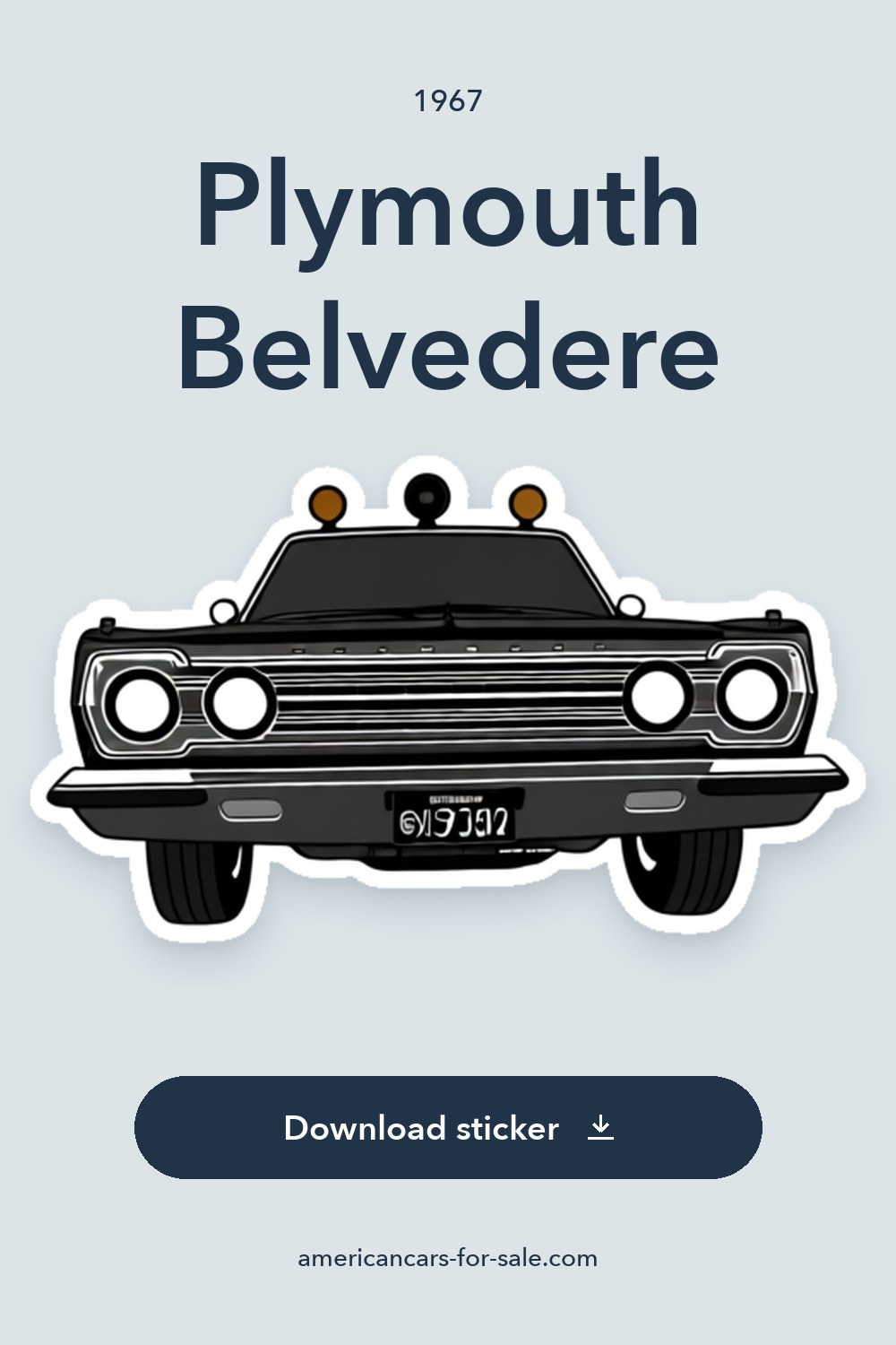 1967 Plymouth Belvedere sticker preview