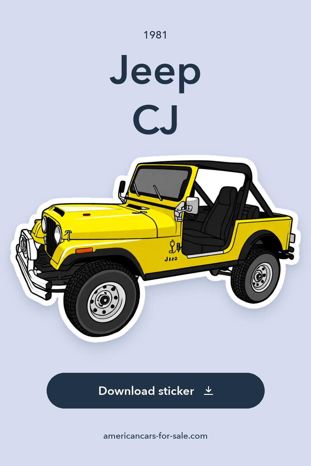 1981 Jeep CJ sticker preview