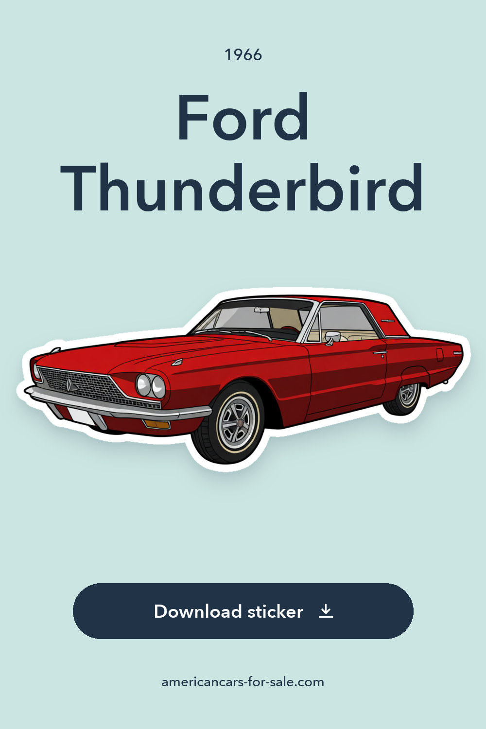 1966 Ford Thunderbird sticker preview